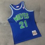 NBA 21 Garnett Timberwolves 1997-98 authentique Maillot bleu